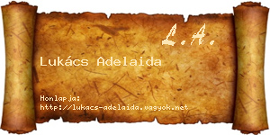 Lukács Adelaida névjegykártya